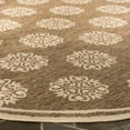 thumbnail image 4 of SAFAVIEH Beach House Callahan Geometric Indoor/Outdoor Area Rug Beige/Cream, 6'7" x 6'7" Round, 4 of 5