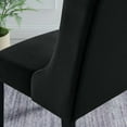 thumbnail image 4 of Side Dining Chair, Set of 2, Black, Velvet, Modern Contemporary, Kitchen Room Cafe Bistro Restaurant Hospitality, 4 of 9