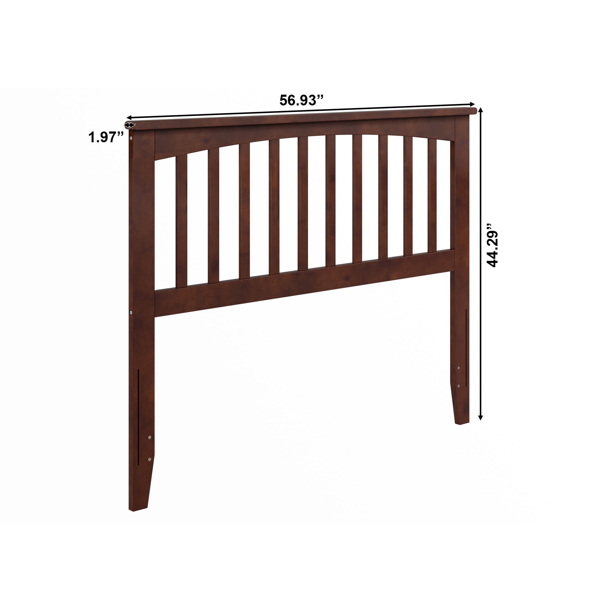 AFI Mission Full Solid Wood Headboard, Walnut