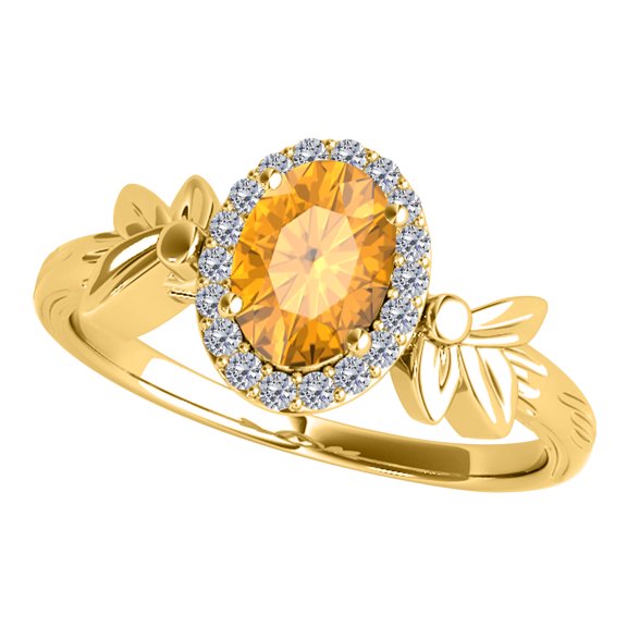 AoneJewelry 1.40 Carat Diamond Gemstone Ring In 10K Solid Rose, White & Yellow Gold