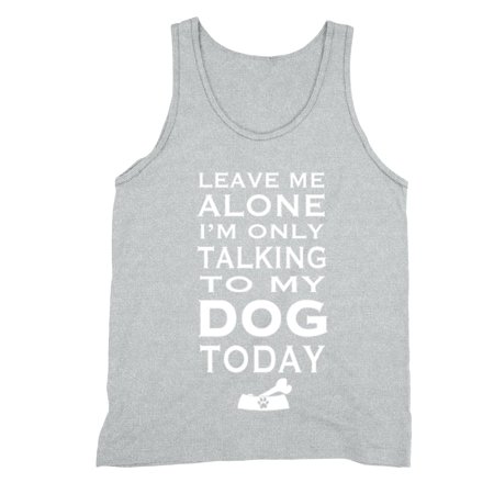 XtraFly Apparel Men's Leave Me Alone Dog Tanktop Bone Labrador Shepherd Bulldog Pug Poodle Pet Animals
