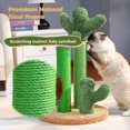 thumbnail image 3 of Cat Scratching Post Cactus Cat Scratcher Featuring with 3 Scratching Poles and Interactive Dangling Ball -Large 27 Inches, 3 of 13