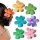 thumbnail image 1 of 6 Pcs Small Acrylic Hair Claw Clips Plastic Flower Shaped Jaw Clips Non Slip Hair Clamps Barrette Hair Accessories for Women Girls Headwear, 1 of 5
