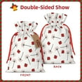 thumbnail image 2 of Rocae Ladybug With Dandelion for Christmas Drawstring Linen Gift Bag with Drawstrings Treat Bag Goody Present Bags for Christmas Party Favor-Medium, 2 of 9