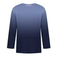 thumbnail image 4 of fatyb Mens 3/4 Sleeve Shirts Casual Crewneck Gradient Tshirts Summer Loose Lightweight Blouses for Men, 4 of 5