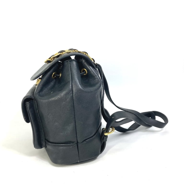Pre-Owned Versace vintage backpack bag Backpack Black Gold  display picture 3