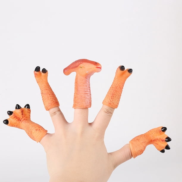 Dinosaurios de marionetas de dedo (5 trajes) perfectos para que los niños se bañen1PCS Wmkox8yii shdjk625