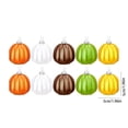 thumbnail image 2 of Cheapark Matte Pumpkin Hanging Ornament Balls, Artificial Tree Wreath Mantel Decor, Halloween Thanksgiving Fall Multicolor Shatterproof Plastic Baubles 10 Pack 1.96 Inch Each, 2 of 7