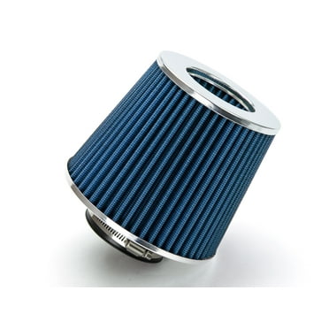 BLUE 3.25" 82.5mm Inlet Cold Air Intake Cone Replacement Quality Dry Air Filter