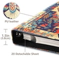 thumbnail image 3 of FORMRS 3 Ring Photo Album 4"x6" Self Adhesive Large Capacity PU Leather Cover, Beige Geometric Eagle, 3 of 8