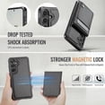 thumbnail image 5 of Funda trasera de cuero para Samsung Galaxy S23 FE, compatible con funda MagSafe, con tarjetero., 5 of 5