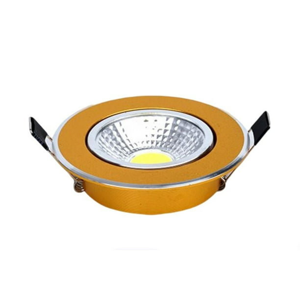 Kearding Foco empotrable de techo para cocina, 220V, 3W, para oficina, ajustable, empotrado, de aluminio, 6000-6300K, accesorios de iluminación Iluminación y accesorios Oro