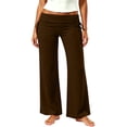 thumbnail image 3 of Hrsba Womens Yoga Pants Elastic Waist Slim Fit Stretch Pants For Women Foldable Full Length Pants, 3 of 8