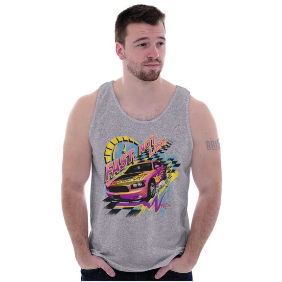 Fast Not Last Racecar Speedometer Plus Size Graphic Tank Top Brisco Brands 2X