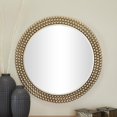 thumbnail image 2 of CosmoLiving by Cosmopolitan 32" x 32" Gold Layered Beaded Wall Mirror, 2 of 11