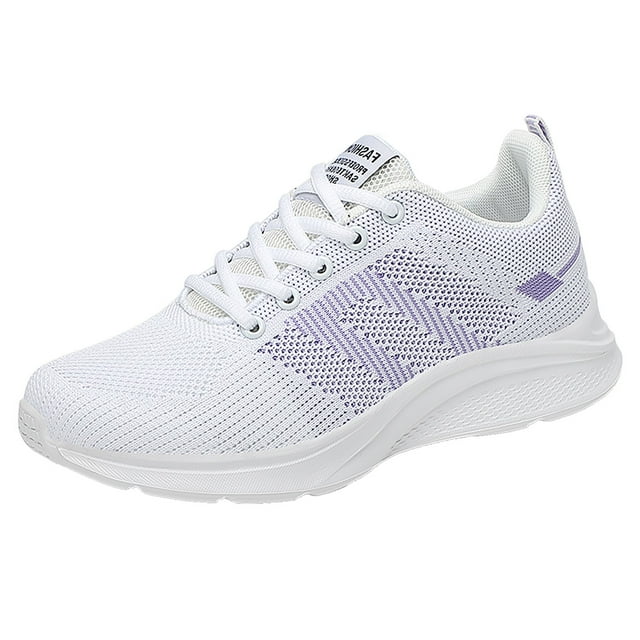 Dsscvnef Chaussures de Course Respirantes en Maille pour Femmes Légères Confortables Espadrilles Décontractées pour Dames Sport Bas Marche
