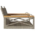 thumbnail image 5 of vidaXL Swing Bench Gray 24.8"x24.4"x15.7" Poly Rattan, 5 of 8