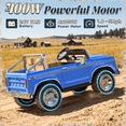 thumbnail image 3 of TOKTOO Licensed 1973 Ford F-150 24V 2 Seater Ride On Car for Kids, Electric Ride On Toys with Parent Remote Control, 400W Powerful Wheel, LED Lights, Music Player, Ages 3-8, Dark Blue, 3 of 8