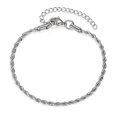 thumbnail image 2 of 2/3/4/5mm 7inch+2inch extender Rope Chain Bracelet Men Women Stainless Steel, 2 of 3