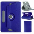 thumbnail image 3 of 7 - 10.1 Inch Tablet Case Cover - Universal Leather Stand Folio Cover Magic Leather 360 Rotating Case Fits for Most Tablets (Dark Blue), 3 of 8