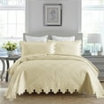 thumbnail image 2 of MarCielo 3Pcs 100% Cotton Oversized Quilt Bedspread Coverlet Set TK, 2 of 6