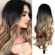 thumbnail image 1 of Pelucas con flequillo para mujer, peluca ondulada suelta, cabello largo y liso de media melena, peluca de seda de alta temperatura., 1 of 5