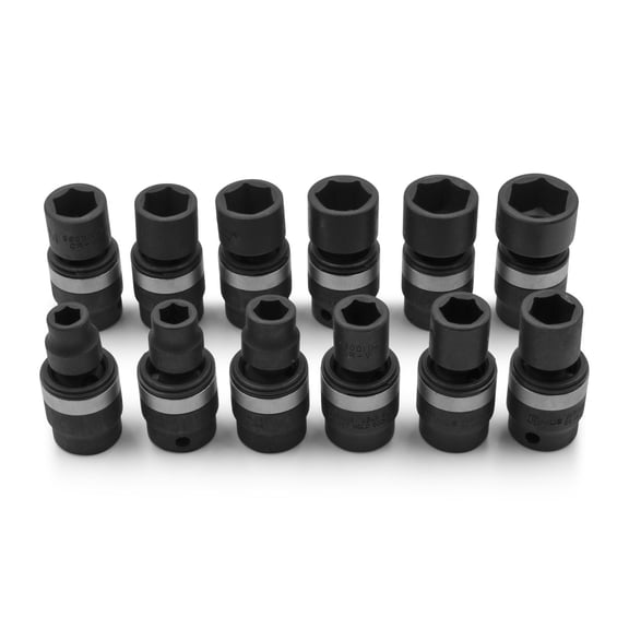 Genius Tools 12 Piece 3/8" Dr. Metric Swivel Impact Socket Set - TG-312M