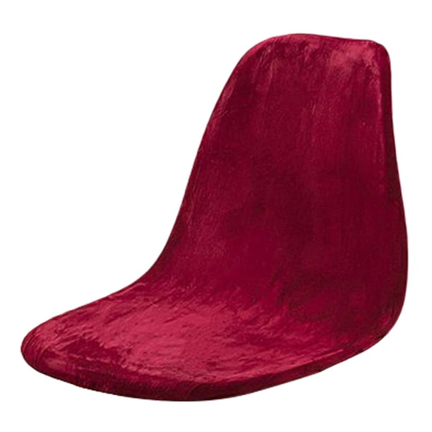 Funda de asiento para silla Shell, funda para silla sin brazos, poliéster suave para conferencias y banquetes. Vino rojo
