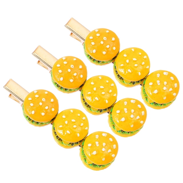 unbranded 3Ud Hebillas Para El En Resina Y Ferroaleación Diseñadas Como Hamburguesa Para Estilo