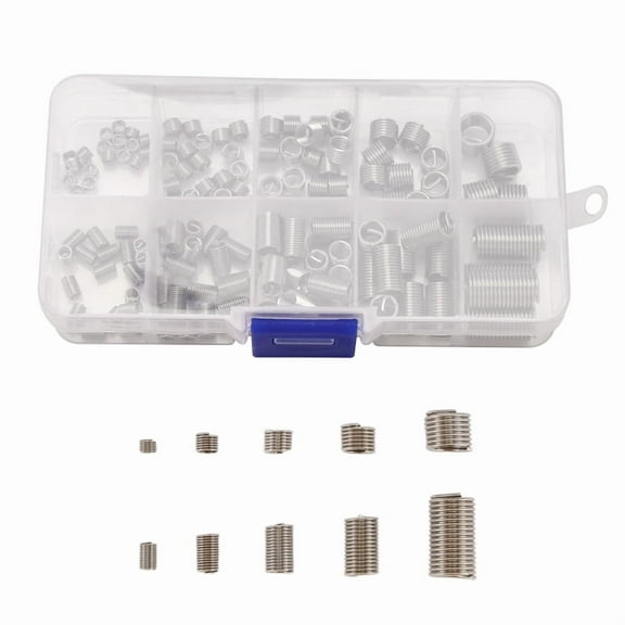 150Pcs Thread Repair Inserts M3 M5 M6 M8 Stainless Steel Heli Coil Thread Repair Insert Wire Thread Insert Assortment