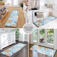 thumbnail image 6 of Yayeee Runner Rug for Bedroom 2'x6' Machine Washable Hallway Non Slip Mat, Blue Halloween Ghosts, 6 of 8