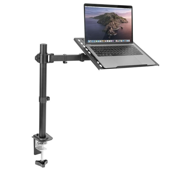 Mount-It! Laptop Desk Mount, Black with Cooling Tray, Holds up to 17" Screen Size.