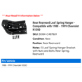 thumbnail image 2 of Rear Rearward Leaf Spring Hanger - Compatible with 1988 - 1999 Chevy K1500 1989 1990 1991 1992 1993 1994 1995 1996 1997 1998, 2 of 2
