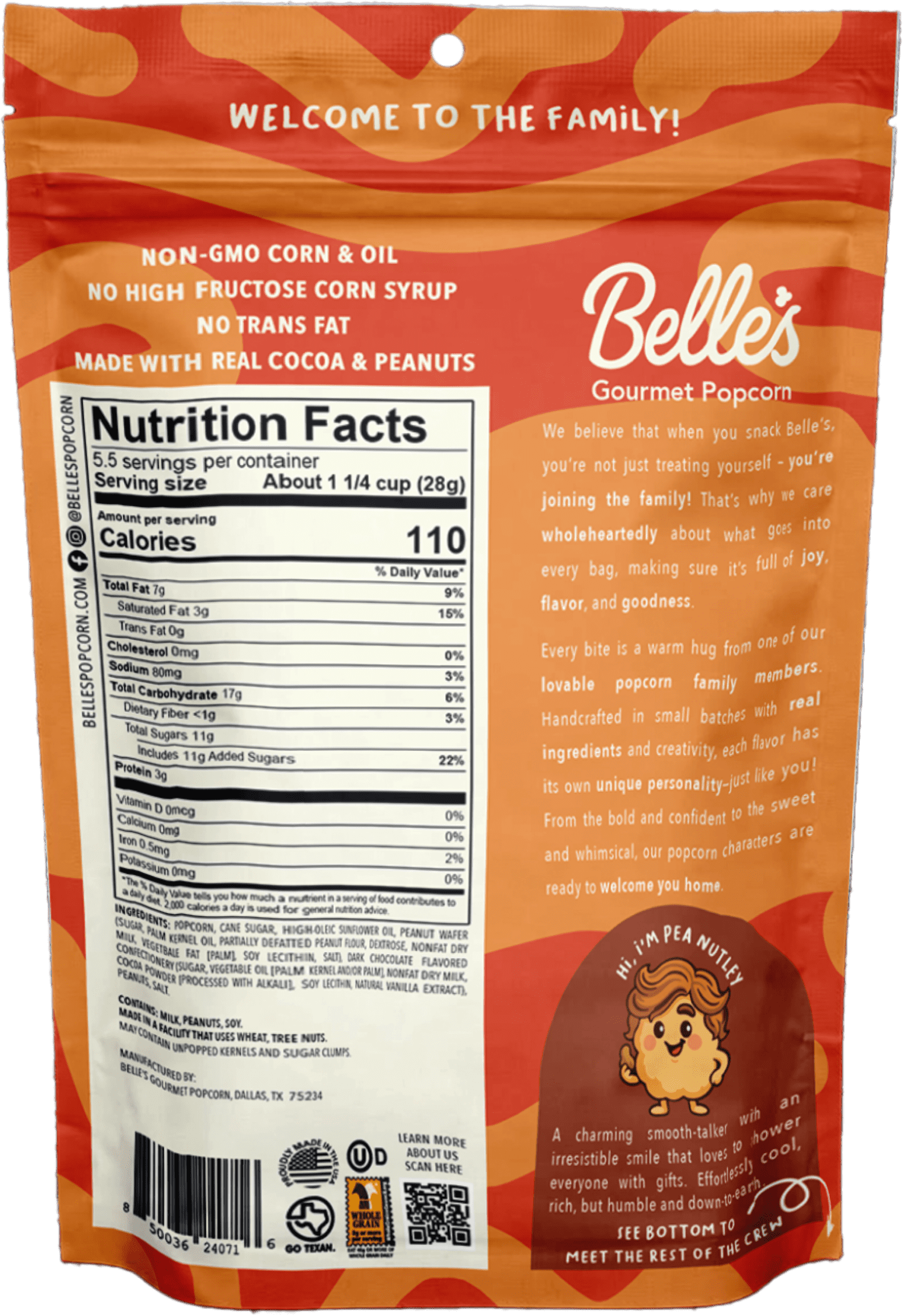 (3 pack) Peanut Butter Crunch Popcorn 5.5 oz