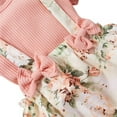 thumbnail image 5 of URMAGIC Infant Flying Sleeve Shirt +Strap Pants+ Hairband 0-24M Girl Set, 5 of 8