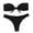 Black, variant on TIANZEN Women's Solid Bow Tie High Cut Bandeau Bikini Set Two Piece Swimsuit Lace Shorts Set