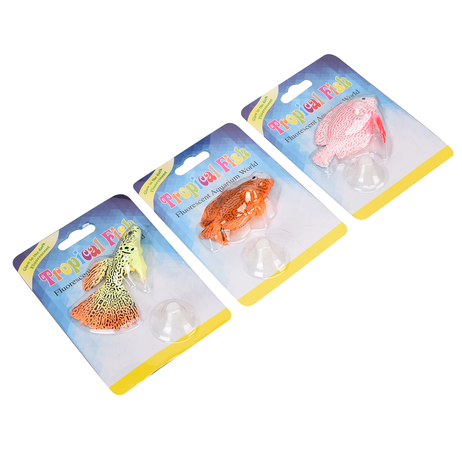 Aquarium Simulation Fish, 3Pcs Fake Fish Ornament Silicone Non Toxic Landscape  for Fish Tank for Aquarium