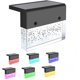thumbnail image 1 of Luces solares para cubierta, paquete de 6, luces solares para exteriores, luz de valla Solar que cambia de color, blanco cálido, para Patio, jardín, 1 of 5