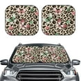 thumbnail image 2 of Gaeub Leopard Dots Foldable Auto Sun Blocker Visor, Sunshade for Car Front Window, Keeps Your Vehicle Cool - Small, 2 of 7