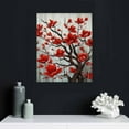 thumbnail image 4 of Nawypu  Red Wall Decor Abstract Flowers and Butterfly Painting Red Room Decor Amazing Grace Prints for Bathroom Bedroom Home Office Wall Decoration, Framed Artwork (Red), 4 of 4