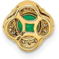 thumbnail image 3 of Avariah 14k Yellow Gold Diamond and .25 Emerald Fancy Chain Slide, 3 of 5