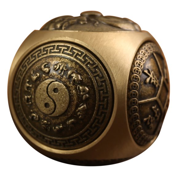 ZHMRFG Decompression Toy,Brass Six Sided Hand Spinner Smooth Spinning Stress Relief Fidget Toy,Luxury Unique Portable Pocket Decor for Office Home Travel Anxiety Relief Gift for Boys Collectors Decor