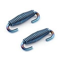 thumbnail image 2 of Moto Exhaust Pipe Muffler Tip Silencer Stainless Steel Spring 2PCS Blue, 2 of 4