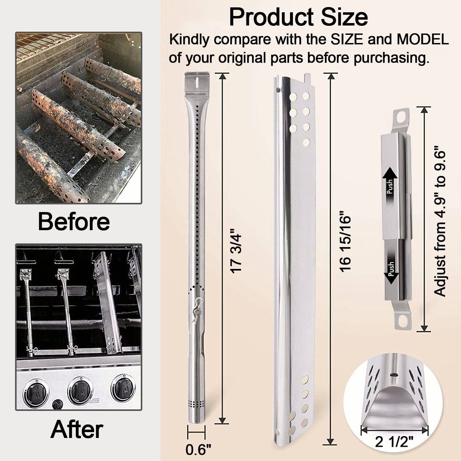 "Replacement Parts Kit for Charbroil Performance 5 Burner 463347519, 475 4 Burner"
