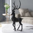 thumbnail image 4 of HCTSHG Christmas Reindeer Sculpture, Resin Deer Christmas Decoration, Matte Resin Elk Statues for Home Decor, Ideal for Living Room, Bedroom, Office, Bookshelf, and Desk Ornaments, 4 of 9