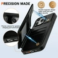 thumbnail image 4 of Portefeuille en Cuir Magnétique Bloquant Rfid avec Protection Anti-Vol pour, iPhone 14 Pro Max, 4 of 6