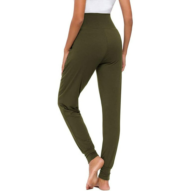 Reduce Price RYRJJ Women's Maternity Workout Leggings Over The Belly  Pregnancy Yoga Pants with Pockets Soft Activewear Work Pants(Army Green,S)