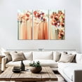 thumbnail image 3 of Elephant Stock Floral Abstract Wall Art - Horizontal Multi Panel Canvas - Living Room Wall Decor - Abstract Multi Panel - Orange And Red Decor - 74" x 48", 3 of 8