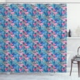 thumbnail image 1 of Ambesonne Banana Leaf Shower Curtain, Watercolor Flamingo, 69"Wx84"L, Multicolor, 1 of 3