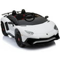 thumbnail image 3 of Lamborghini 12v Kids Battery Powered Ride On Car Remote Controlled 2 Seater White (2.4ghz RC), 3 of 8